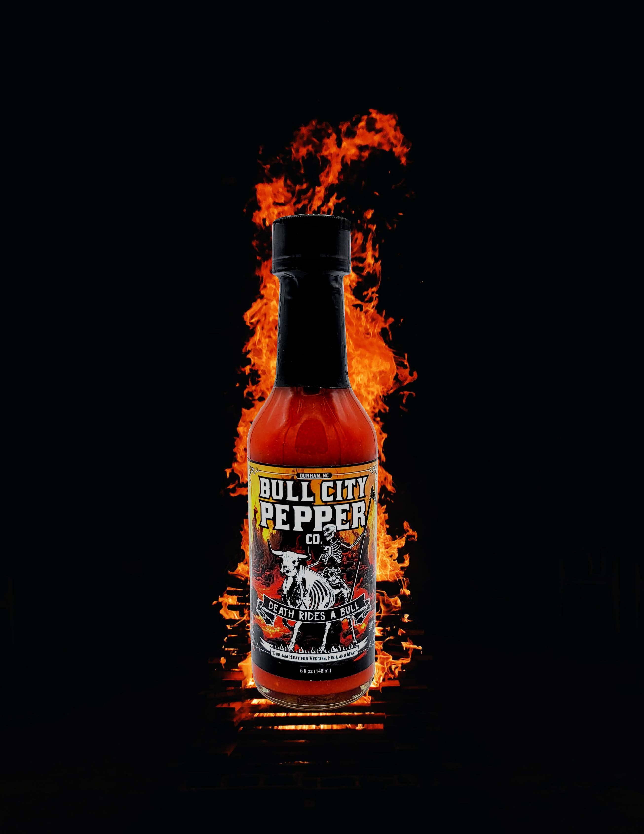 Bull City Pepper Co. – Großhandel Scharfe Soße – Death Rides A Bull scharfe Sauce – 12er Pack4
