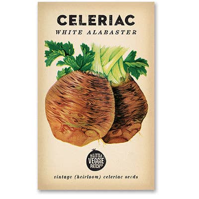 Celeriac 'White Alabaster' Heirloom Seeds for wholesale by Little Veggie Patch Co