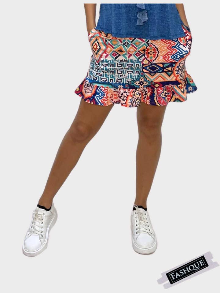 Fashque Designs - Wholesale Skort - Women's - Women's Golf Skort with ruffle on bottom & Pockets - SK2014