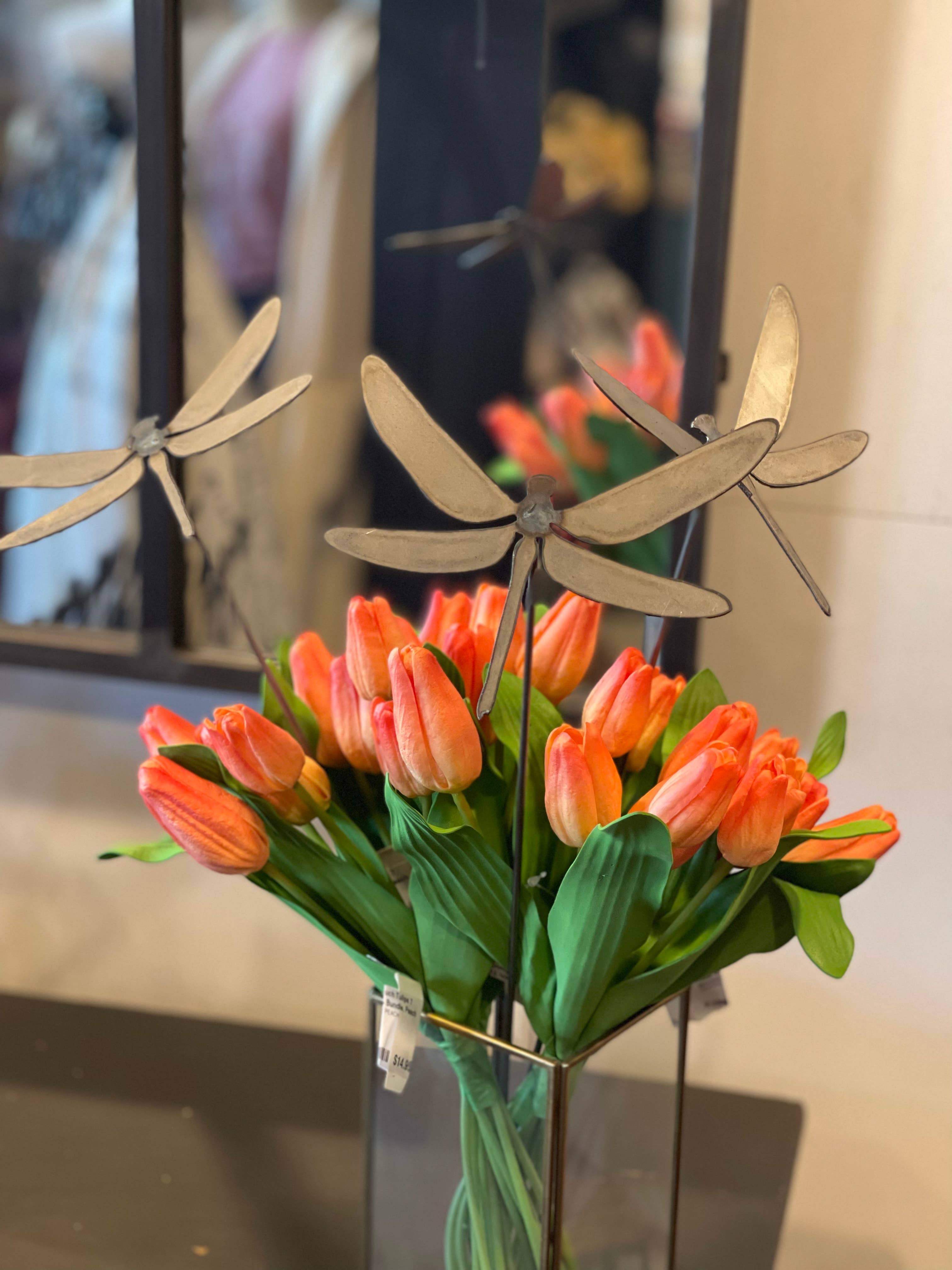 608 The Factory - Wholesale Garden/Lawn Stake - Metal Dragonfly Garden Stake Set of 24 Dragonflies4