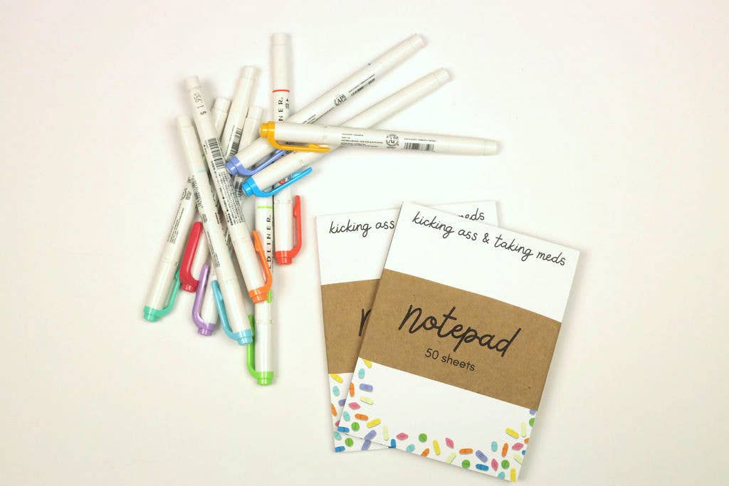 Raspberry Cloud Studio - Wholesale Notepad - Kicking Ass & Taking Meds Notepad3