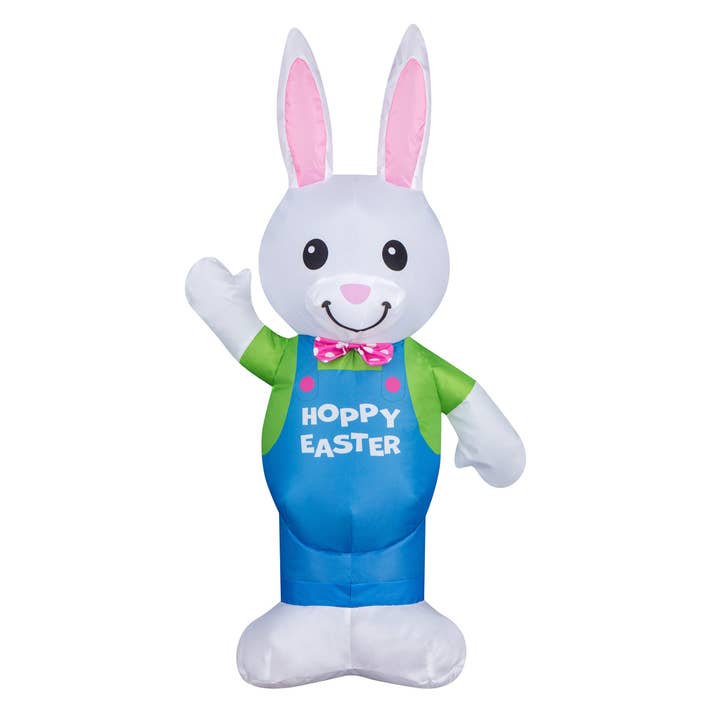 National Tree Company - Wholesale Inflatables - 25 in. Inflatable Waving Easter Bunny Decoration