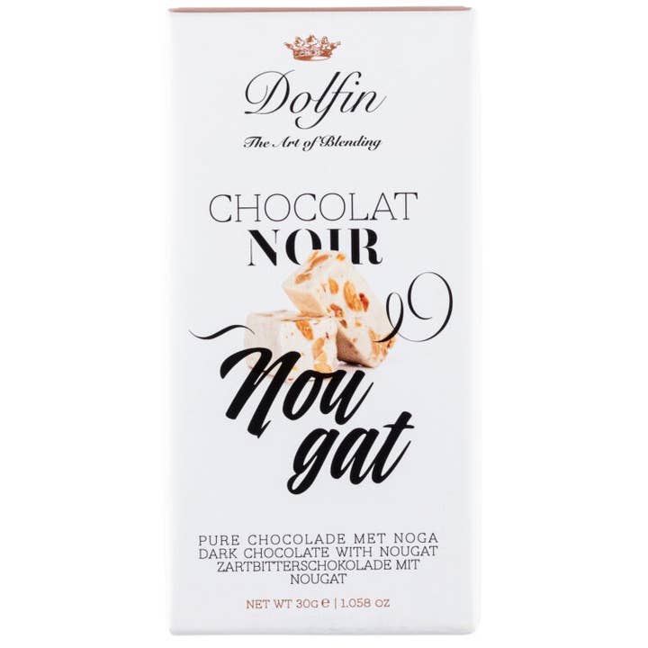 Dolfin - Wholesale Chocolate Bar - 30g Tablet - Dark Nougat