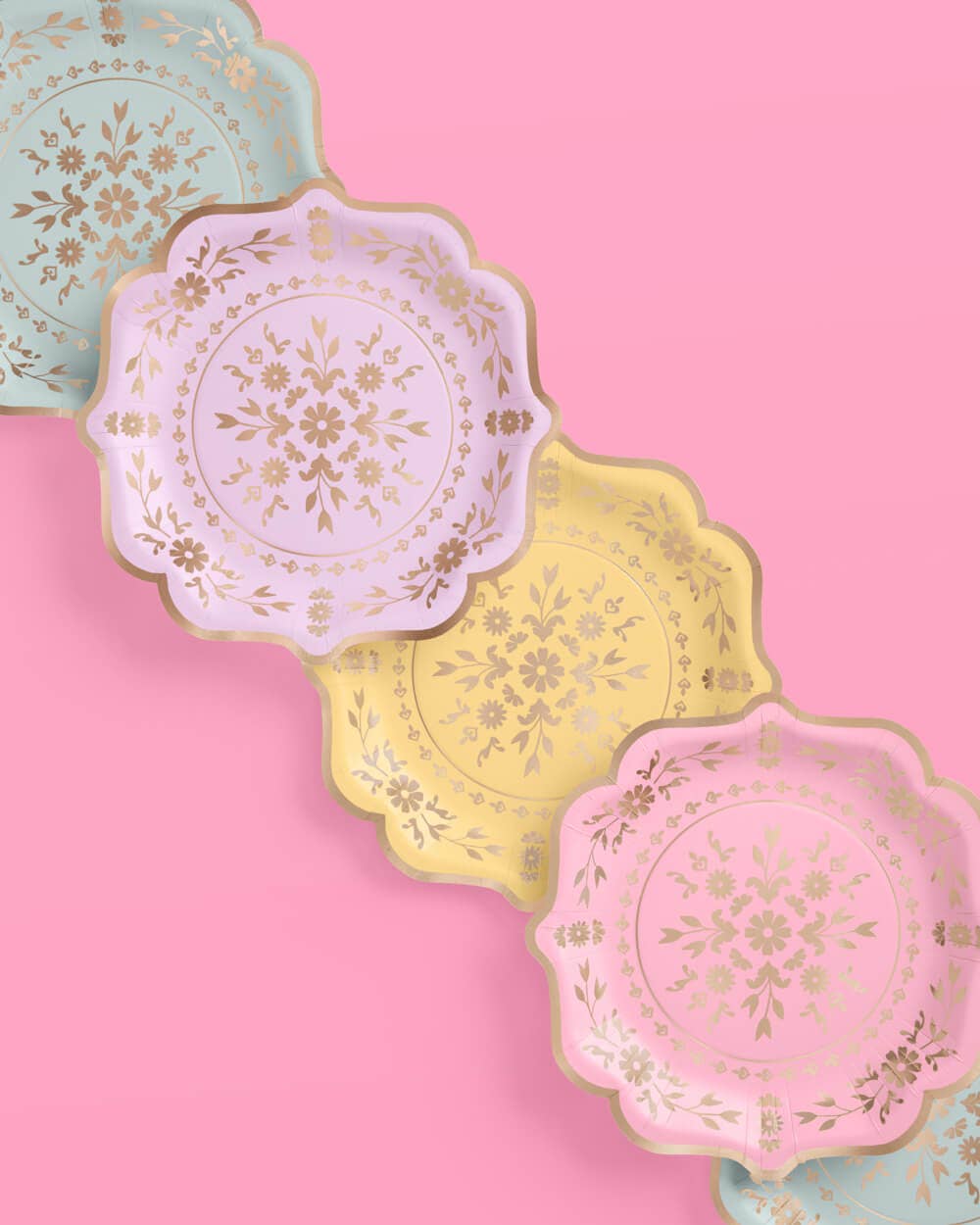 xo, Fetti - Wholesale Disposable Plate - Party Pastel China Plates, Bday Decorations, Garden Party1