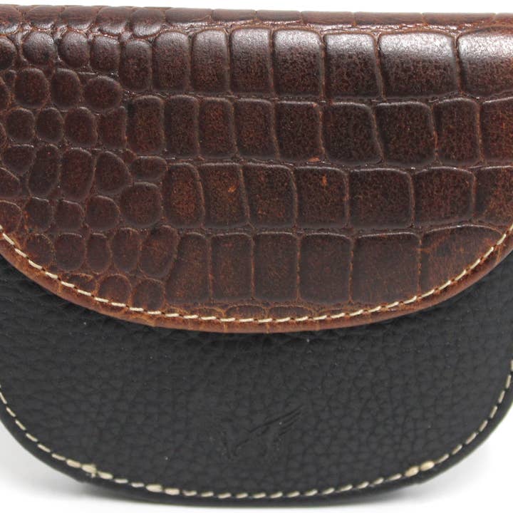 Kvalitet fullkornig läderväska/myntväska. Stil nr: 7014. för wholesale av hide & chic