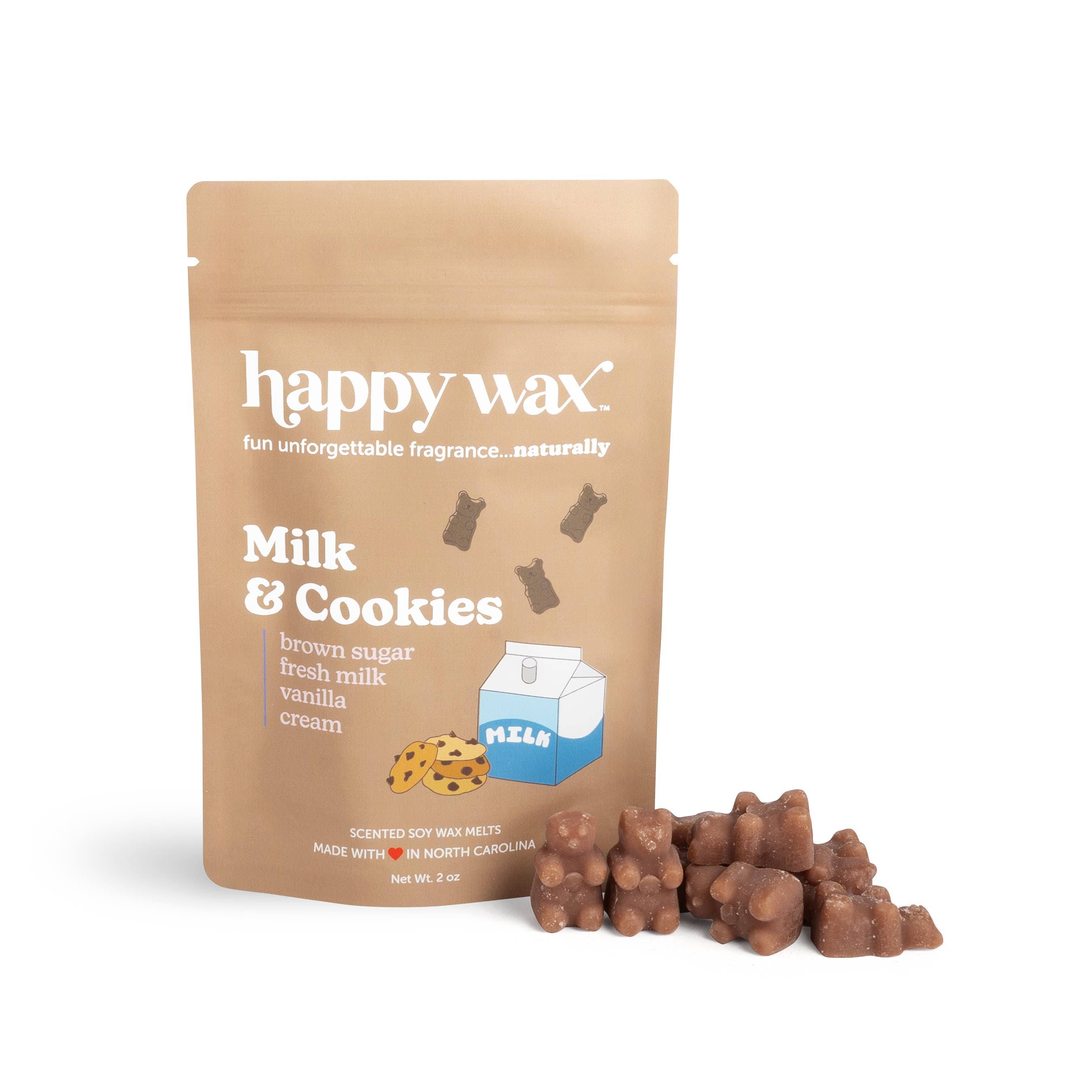 Happy Wax - Wholesale Wax Melt - Milk & Cookies Wax Melts - Sample Pouch (2 oz)