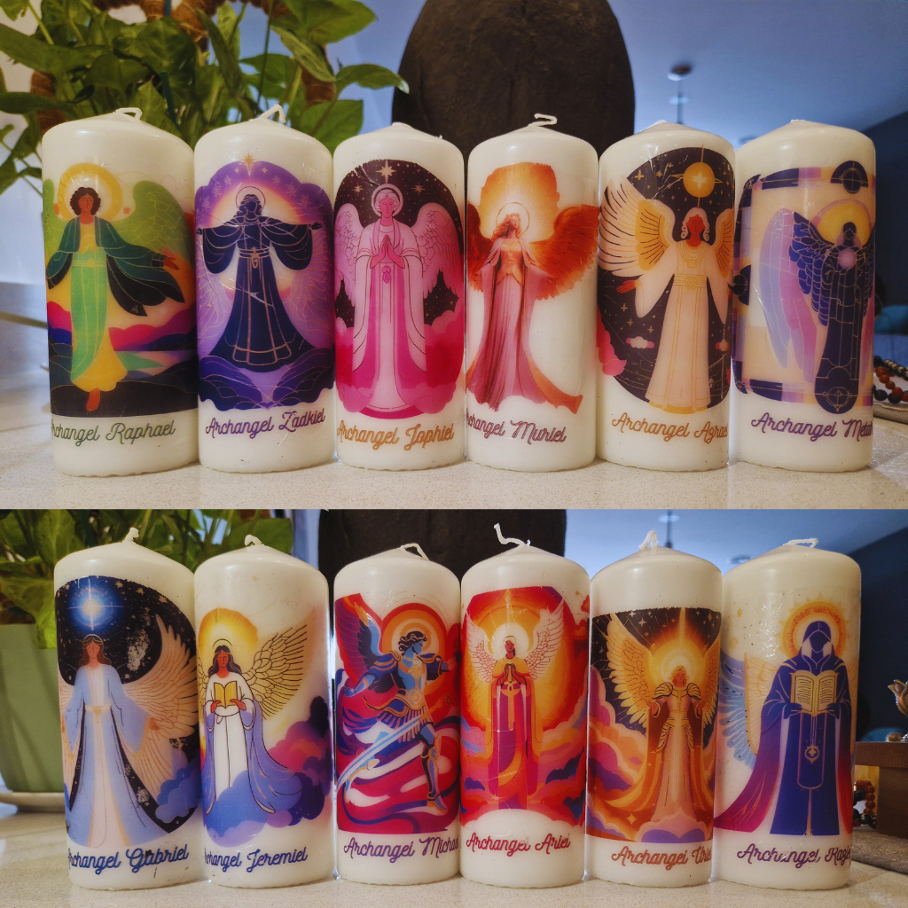 goldenaura - Venta al por mayor Cirios pequeños - Velas Pilar de Arcángeles x 60