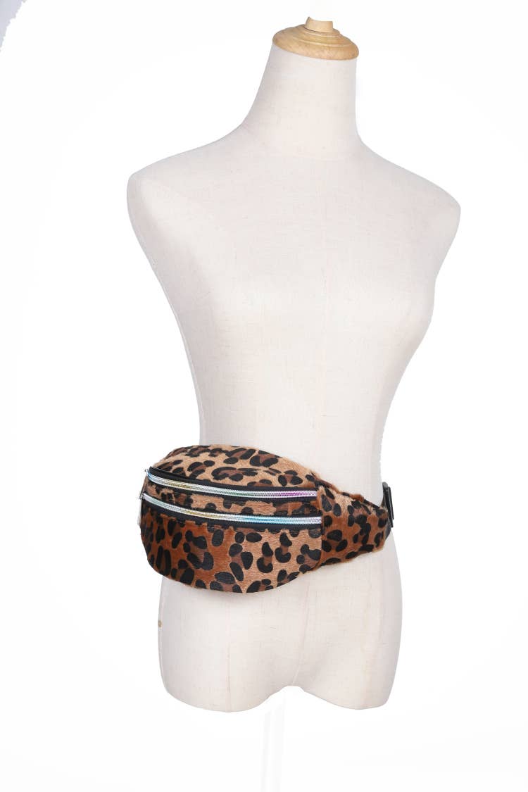 Nima Accessories Inc - Wholesale Belt Bag - Women's - Ladies Faux Leather Suede Animal Print Fanny Pack5