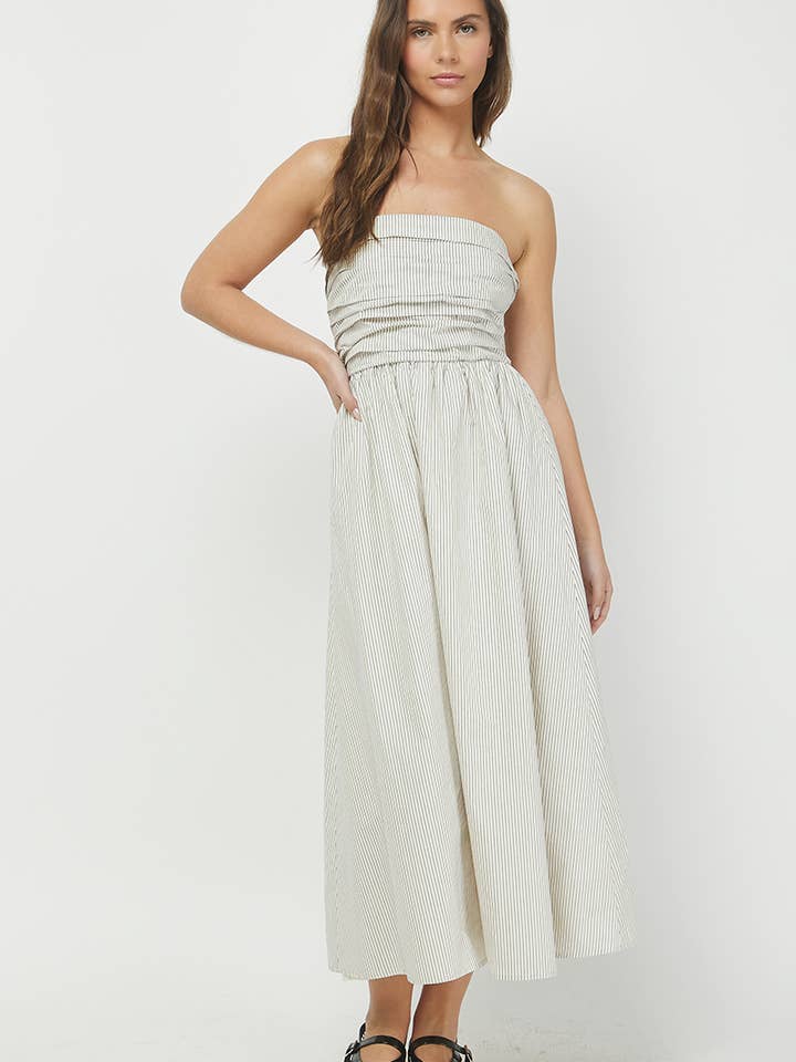 TUBE STRIPED MAXI DRESS - 1212ND for wholesale by Needii