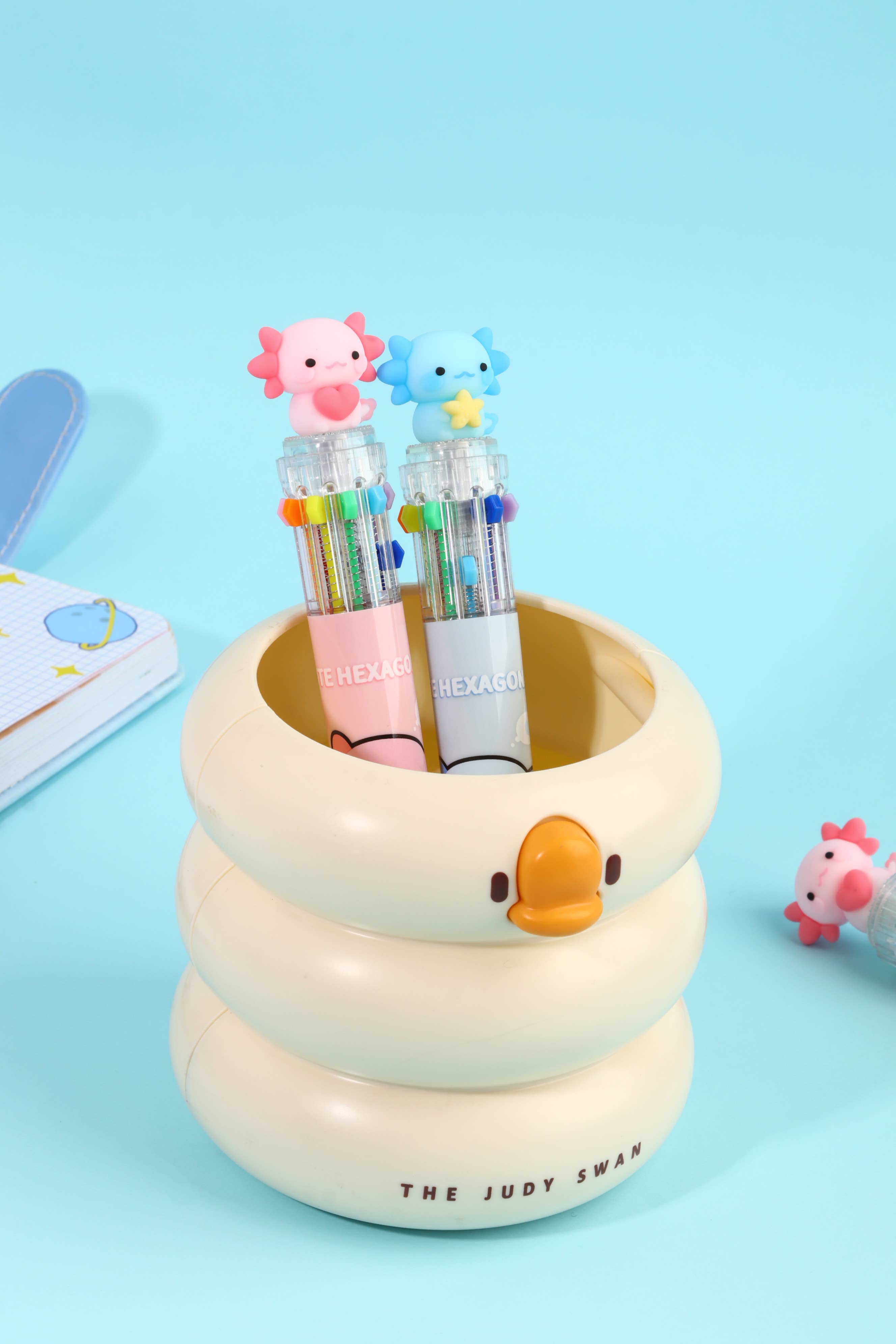 BCmini - Wholesale Pen - 23035 Axolotl 10-Color Retractable Ball Pen-3621