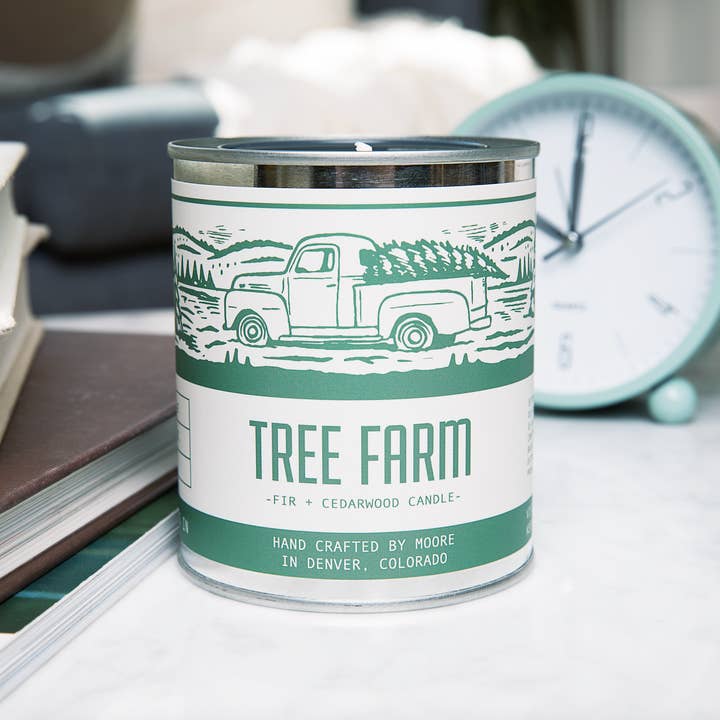 Moore Collection - Wholesale Jar/Filled Candle - Tree Farm Candle-1/2 Pint2