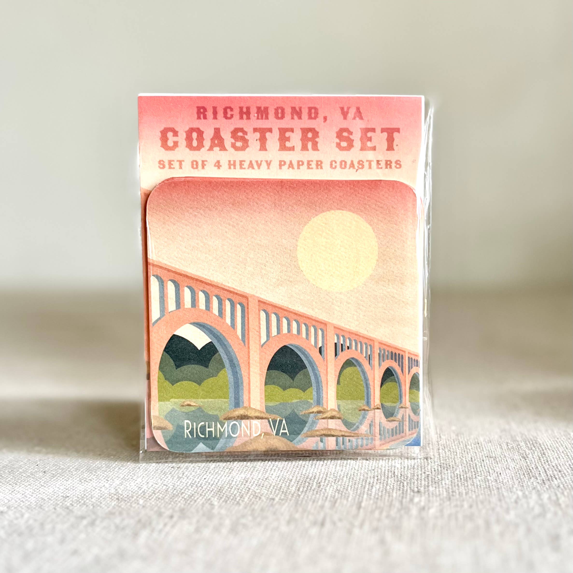 Renée Stramel - Wholesale Coasters - Richmond, VA Paper Coaster Set - Set of 4 Coasters