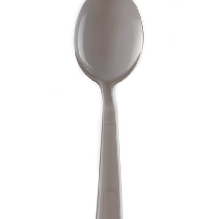 EcoQuality - Wholesale Table Spoon (Cutlery) - Disposable Plastic Heavy Weight Spoons Black/White Unwrapped3