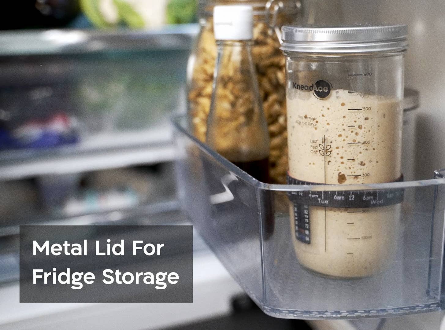 KneadAce - Wholesale Kitchen Tool/Gadget - KneadAce® 24oz Sourdough Starter Jar7