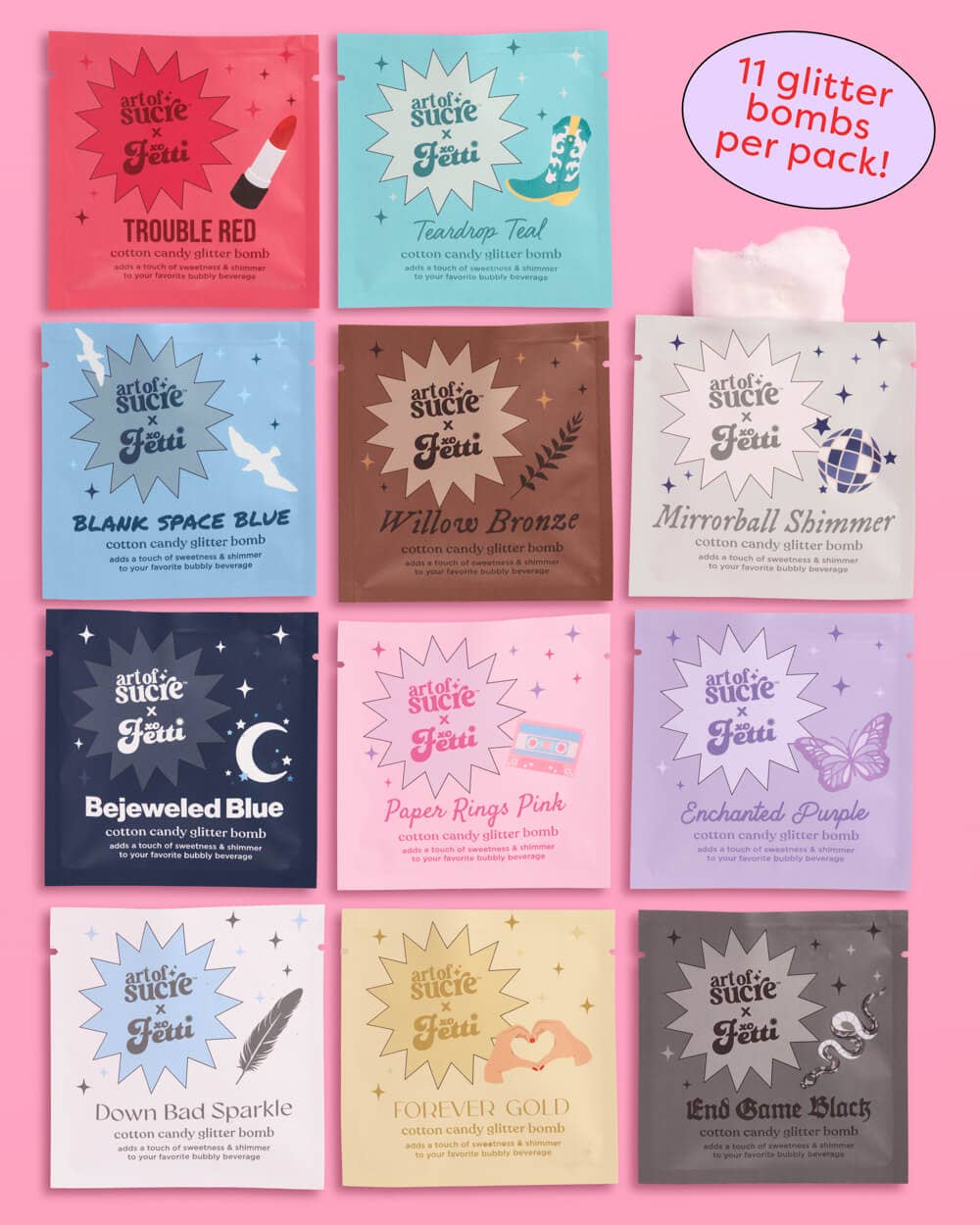 xo, Fetti - Wholesale Cotton Candy - Eras Drink Bombs | Birthday, Glitter, Cheers1