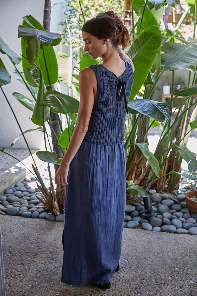 By Together - Wholesale Dress - Women's - W2069 | Knit Sweater Sleeveless Flare Midi Dress 5