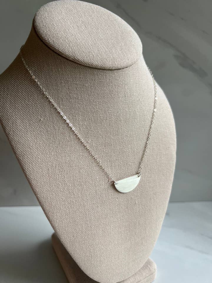 Half Moon Pendant Necklace for wholesale by Amanda Wren Jewelry Designs