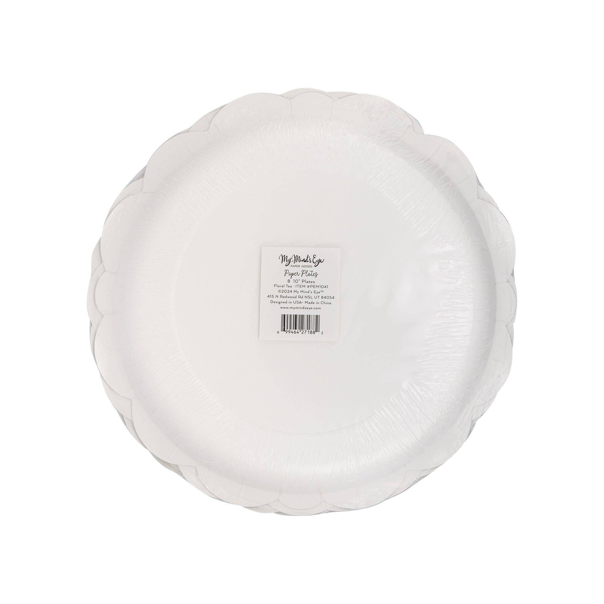 My Mind’s Eye - Wholesale Disposable Plate - PEM1041 - Pembroke Floral 10" Paper Plate2