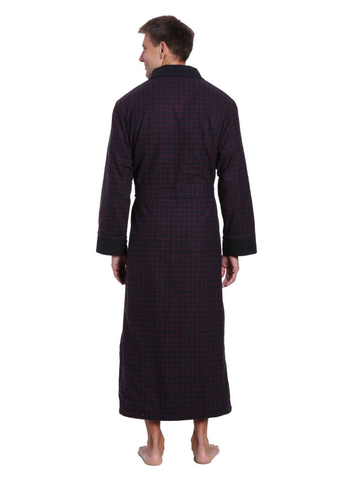Noble Mount - Wholesale Robe – Men's - Men's Premium 100% Cotton Flannel Fleece Lined Robe35
