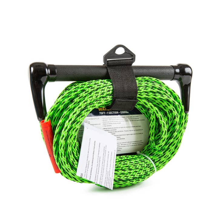Wow Sports - Wholesale Sporting Accessories - 75' 1 Section Tow Rope with Rubber Handle