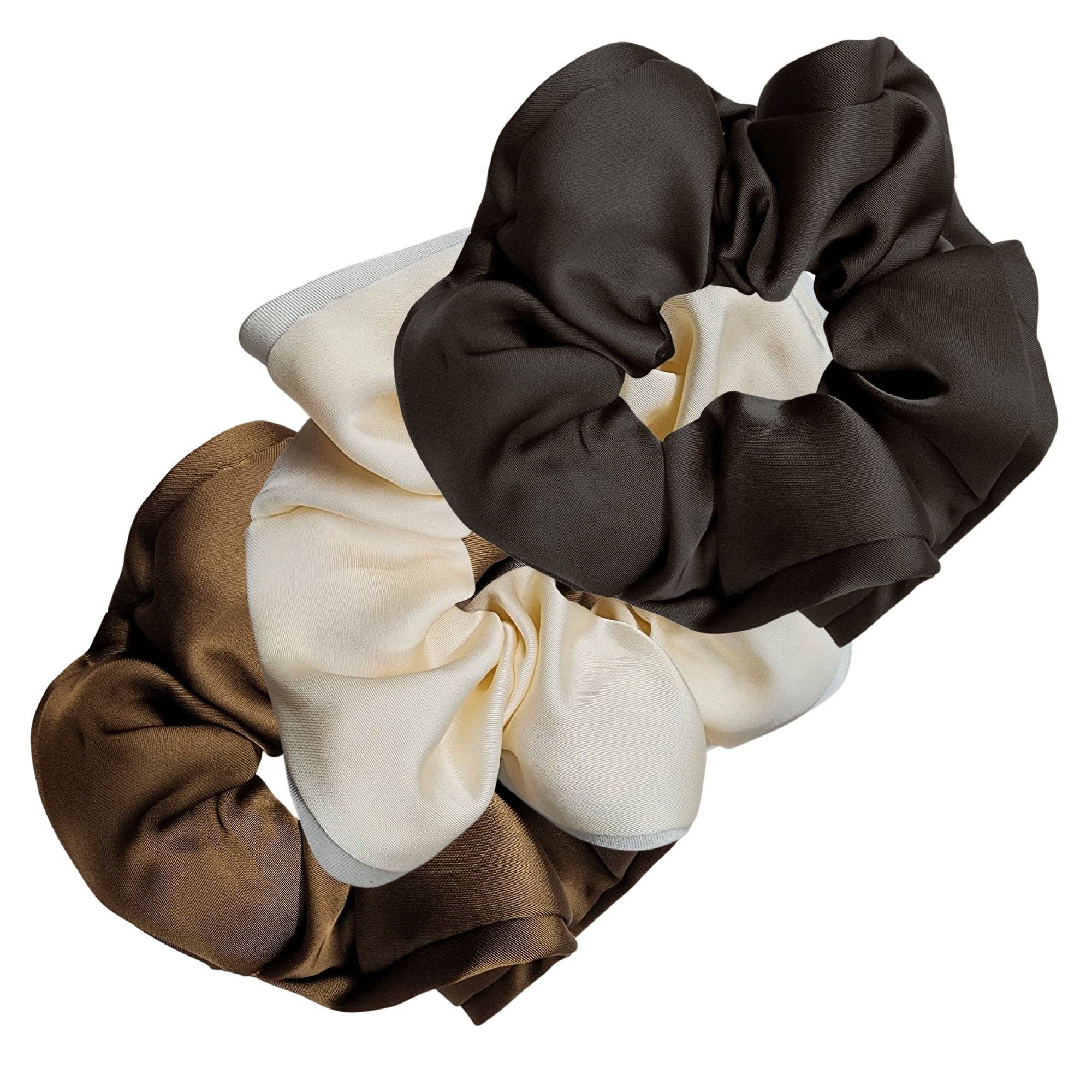 Pink Pewter - Wholesale Scrunchie - Women's - Elegant Cascade Scrunchie - 3 Pack0