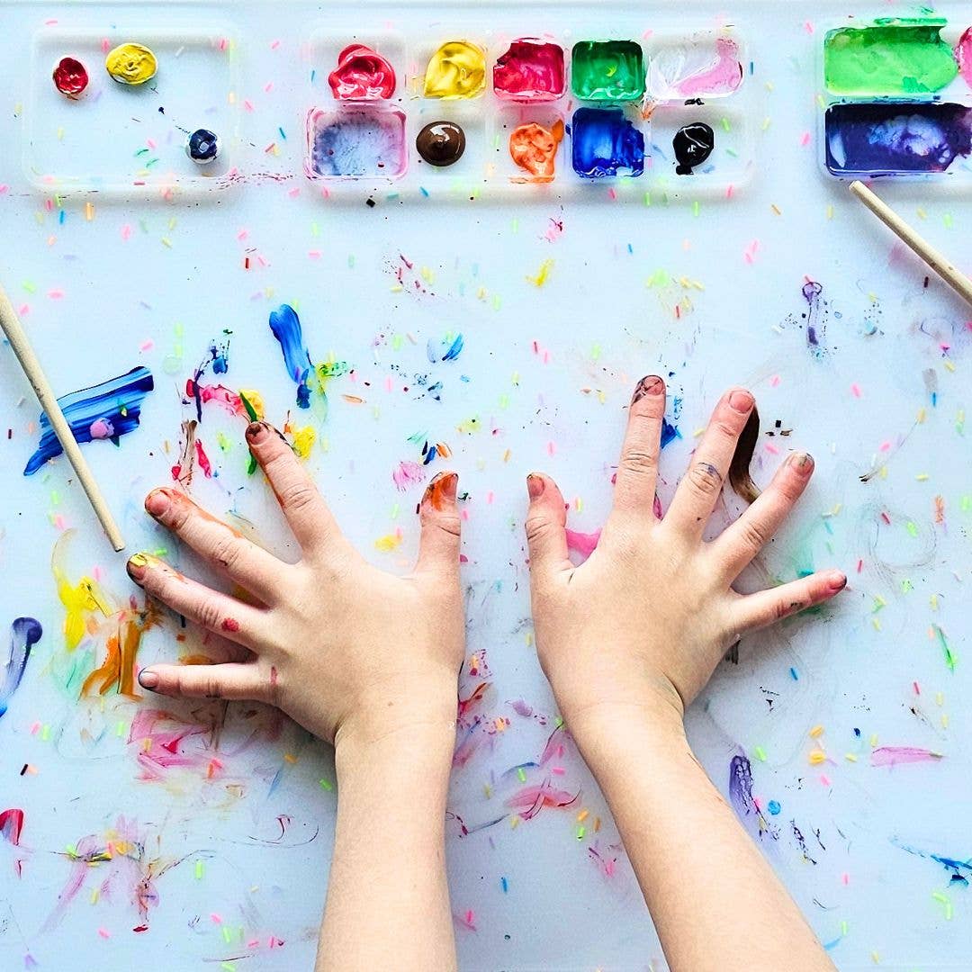 Little Change Creators - Wholesale DIY craft kit – Child - Re-CRAFT-able™ Creativity Set - Play Dough Mat - Confetti9