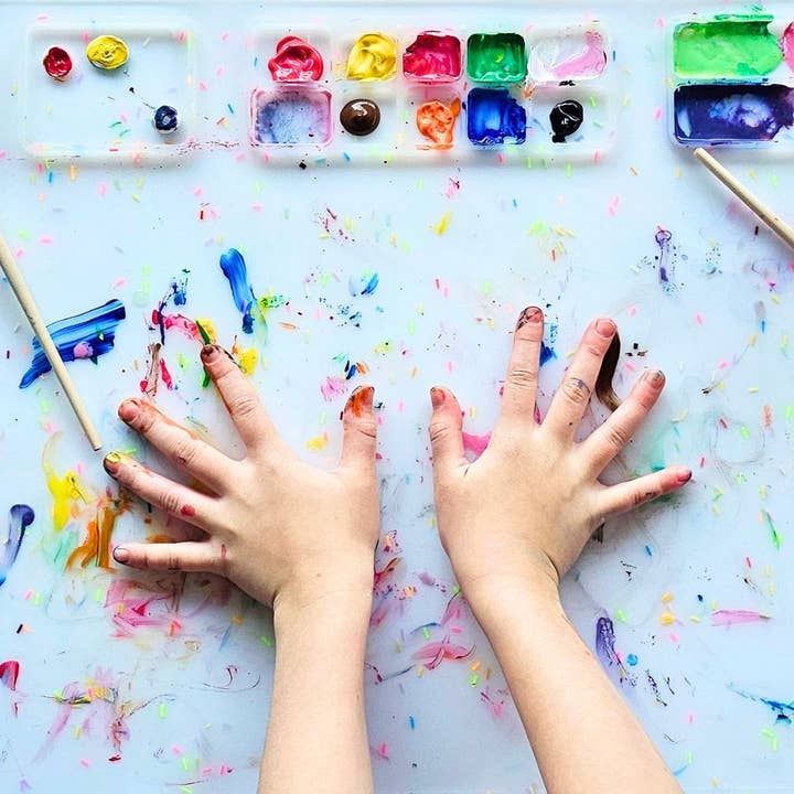 Little Change Creators - Wholesale DIY craft kit – Child - Re-CRAFT-able™ Creativity Set - Play Dough Mat - Confetti9