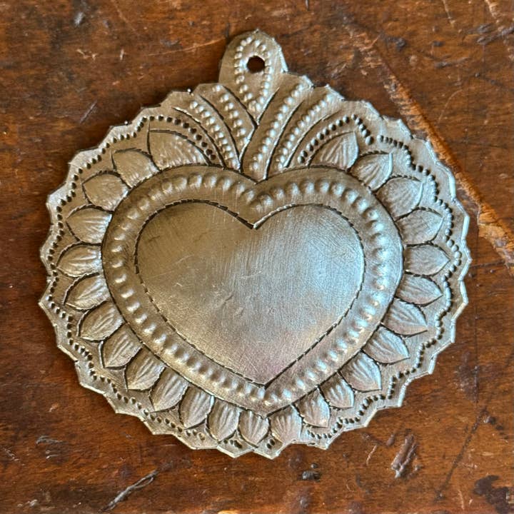 Haiti Fair Trade~ It's Cactus - Wholesale Wall Accent - Sacred Heart, Wall Decor,Handmade Metal Haiti 3.5"x3.5"Â