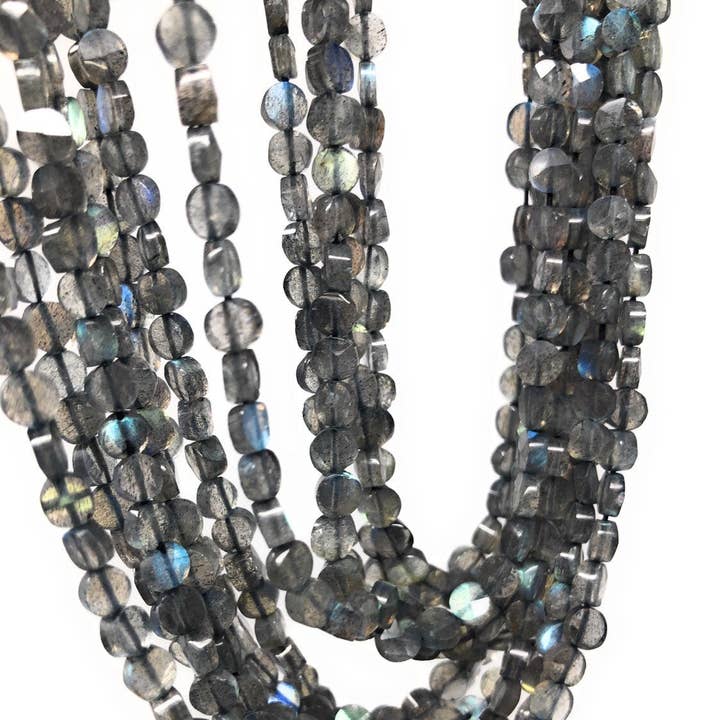 Labradoriet Facet kralen, natuurlijke edelsteen kralen, groothandel kralen, bulk kralen, 5-6mm, 13" streng voor wholesale door Akstar Gems