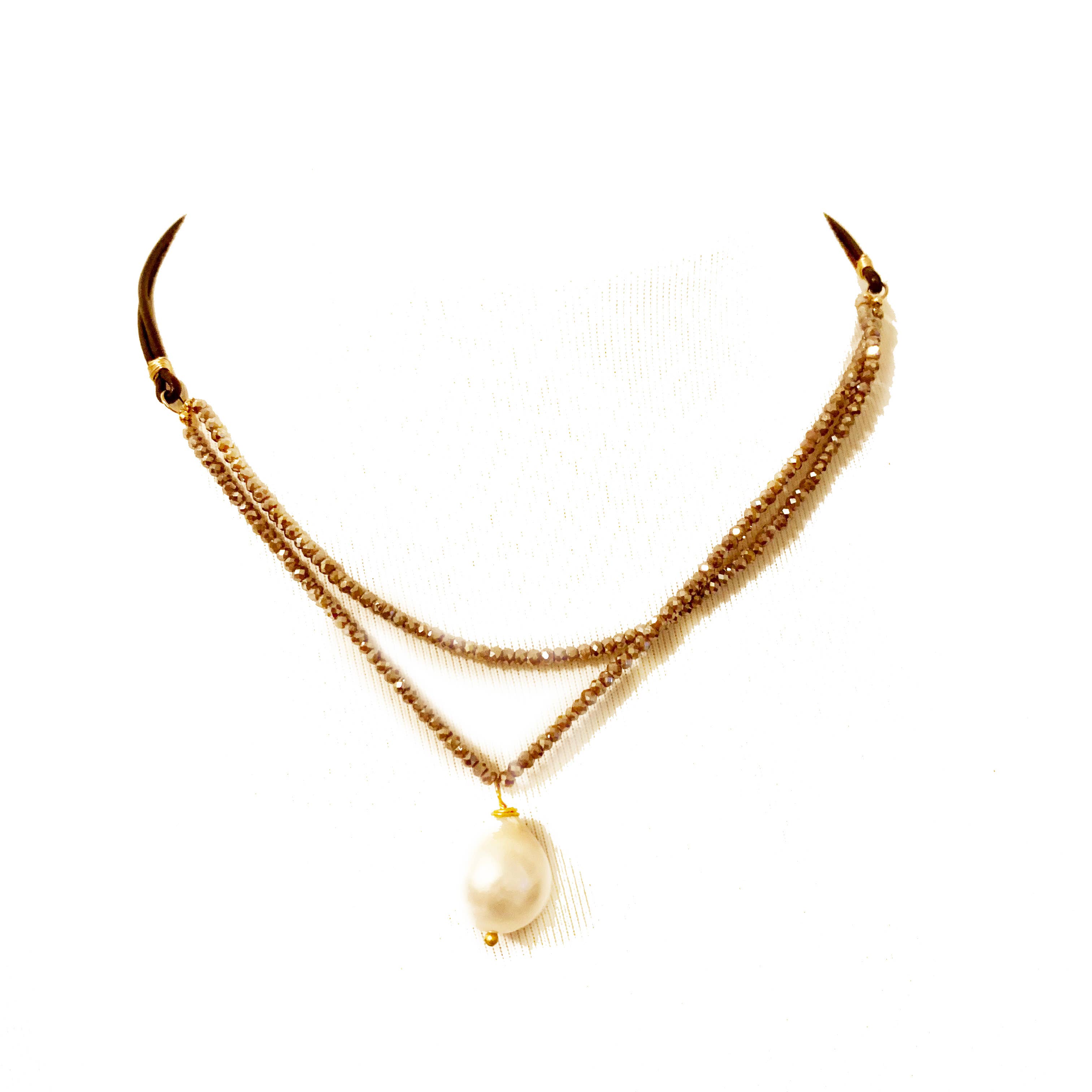 Hila - Wholesale Pendant/Charm Necklace - Cape Double Stranded Pendant Necklace3