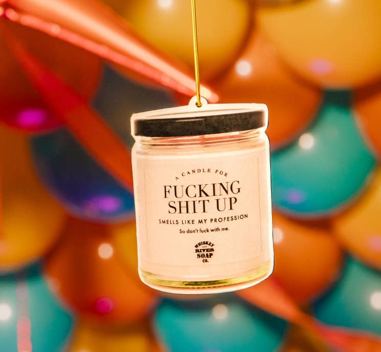 Whiskey River Soap Co. - Wholesale Car Freshener - Unisex - Fucking Shit Up WTF Air Freshener | Funny Car Air Freshener