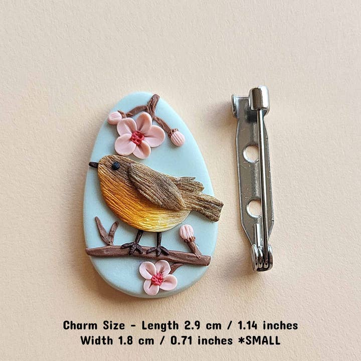 NoomCottageClay - Wholesale Brooch - Cute Bird Brooch • Handmade Brooch1