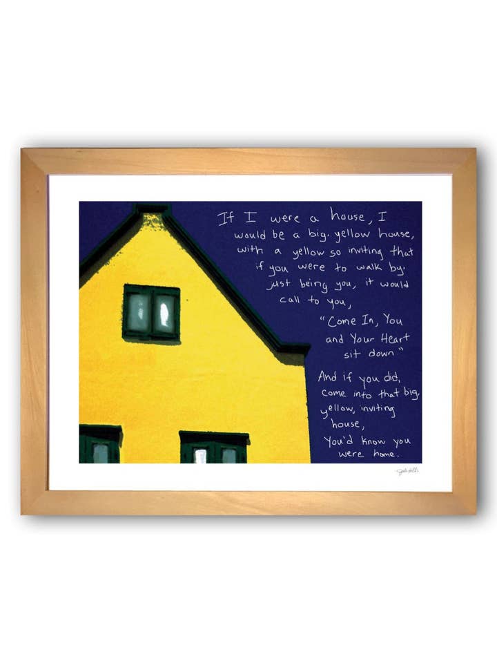 casa amarilla ⎮ Impresión de arte americana para venta al por mayor de Studio J by Jodi Hills