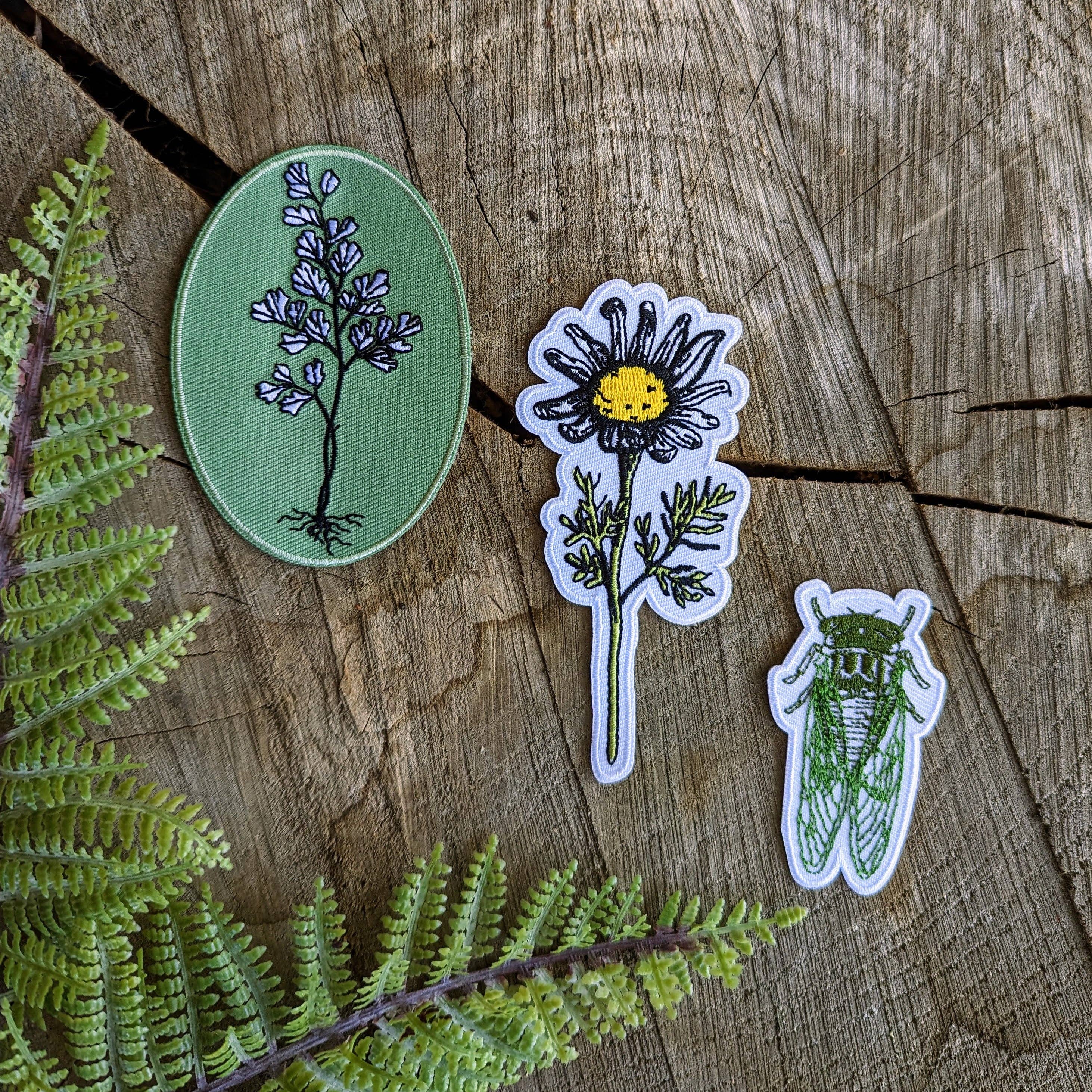 ilikesara | art + goods - Vente Écusson - écusson thermocollant | capillaire - ovale vert 3,25" x 2,25"4