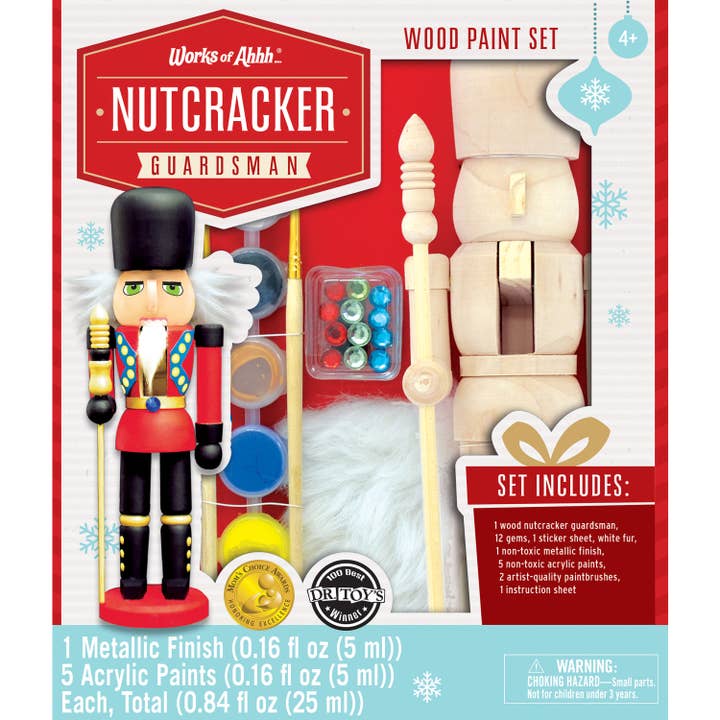 Masterpieces Puzzles - Wholesale DIY Craft Kit - Kids - Nutcracker Guard Wood Paint Set