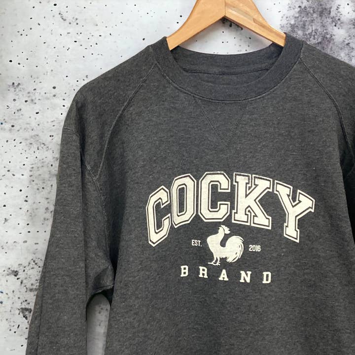 Cocky Collegiate V-Notch Cotton Fleece Sweatshirt for wholesale by The Cocky Brand