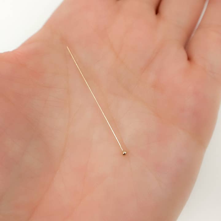 4005377B. 24 Gauge Gold-filled Ball 1.5 Inch Headpin for wholesale by Jewels & Chains