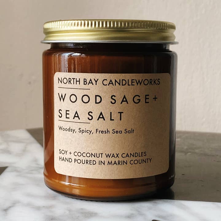 Wood Sage + Sea Salt (Mini Size, 3.8 oz) for wholesale by North Bay Candleworks
