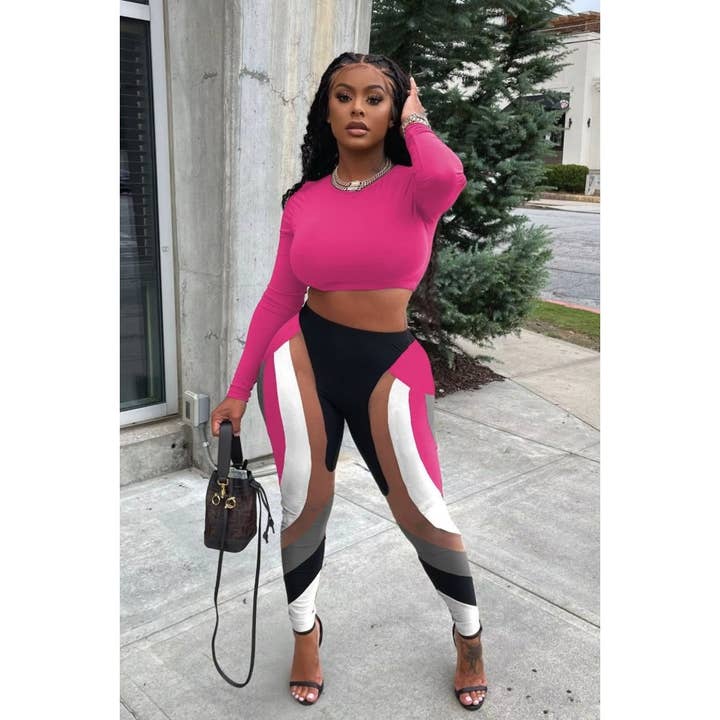 DORCAS - Wholesale Top & Pant Set (NOT Loungewear) - Women's - Sexy Geo Print Set5