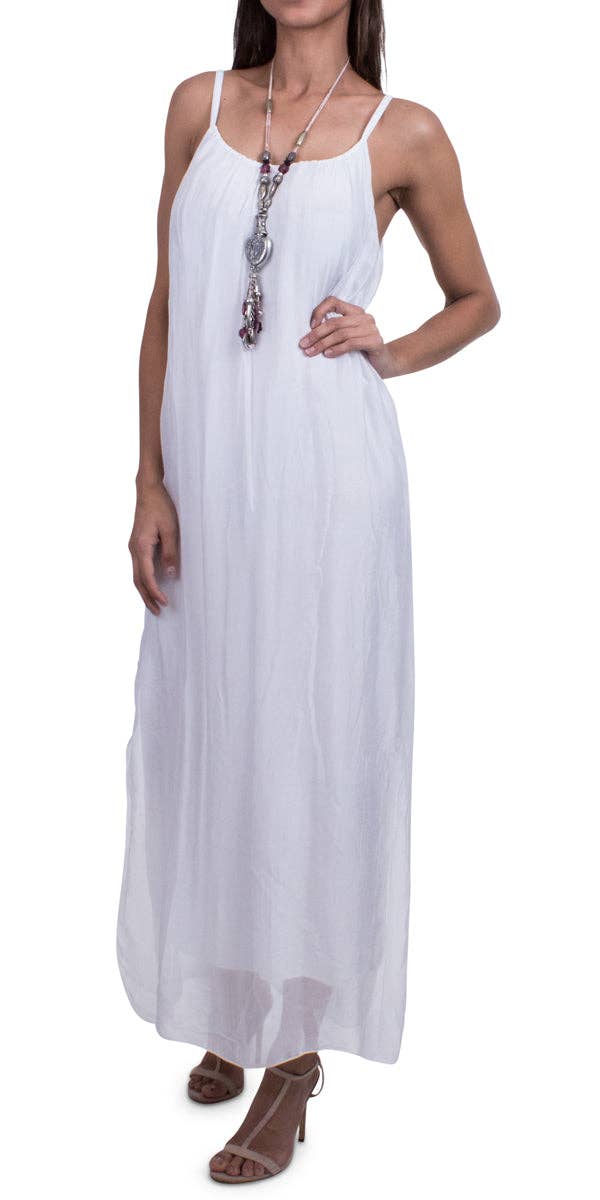 Gigi Moda - Wholesale Dress - Women's - Silk Spaghetti Maxi Dress6