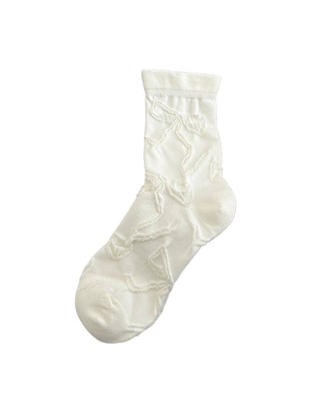 Funkyrel® Atzbranding Limited - Wholesale Socks - Women's - Rufia - Cute Mid-calf Socks with Bow Patterns3