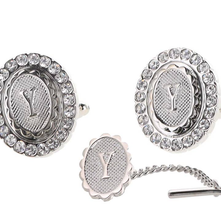 Dubal Brothers - Vendita all'ingrosso Gemelli - Gemelli e fermacravatte Vittorio Vico Bling iniziali: dalla A alla Z di Classy Cufflinks45