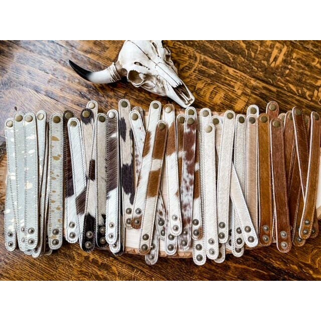 Boho Ranch Shop - Wholesale Cuff Bracelet - Western Hair on Cowhide Cuff Bracelet3