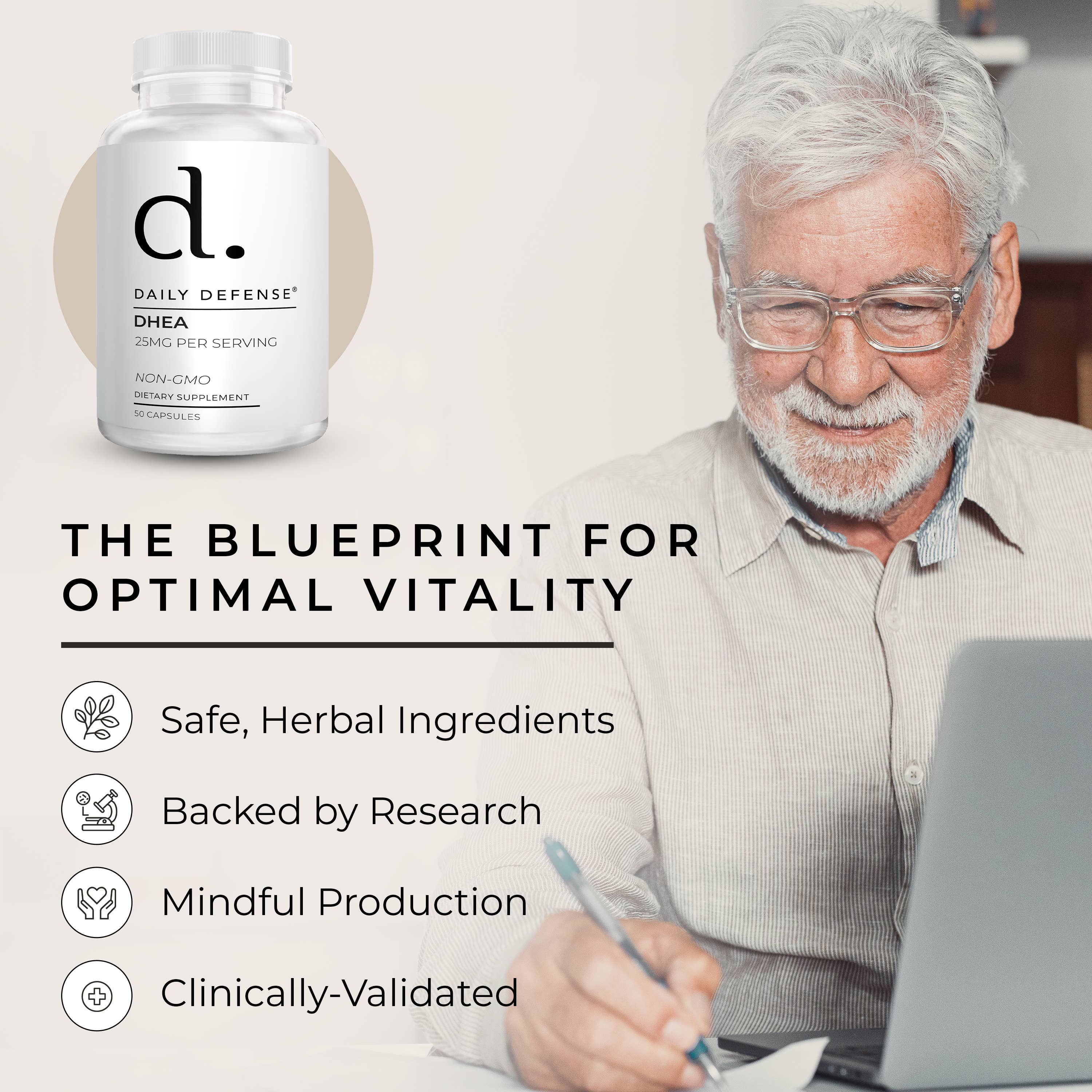 DAILY DEFENSE – wholesale Oral supplement/vitamin – DHEA 25MG9