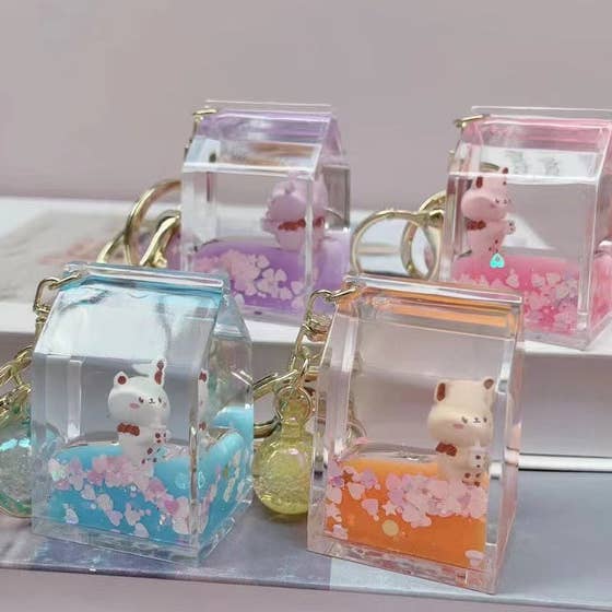 BCmini - Wholesale Keychain - Unisex - 12089 Kitty Carton Floaty Key Charm