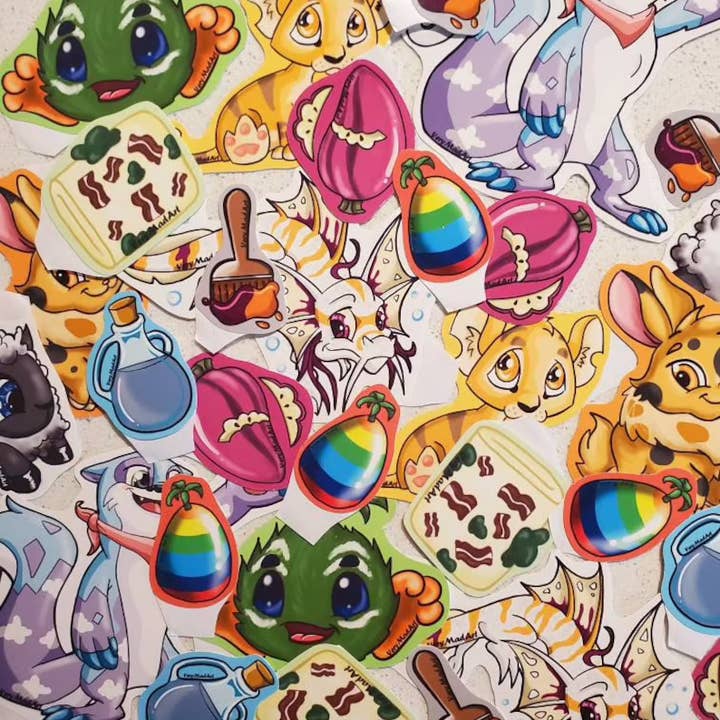 Very Mad Art – wholesale Sticker – Neopets Stickers - 11 Stickers