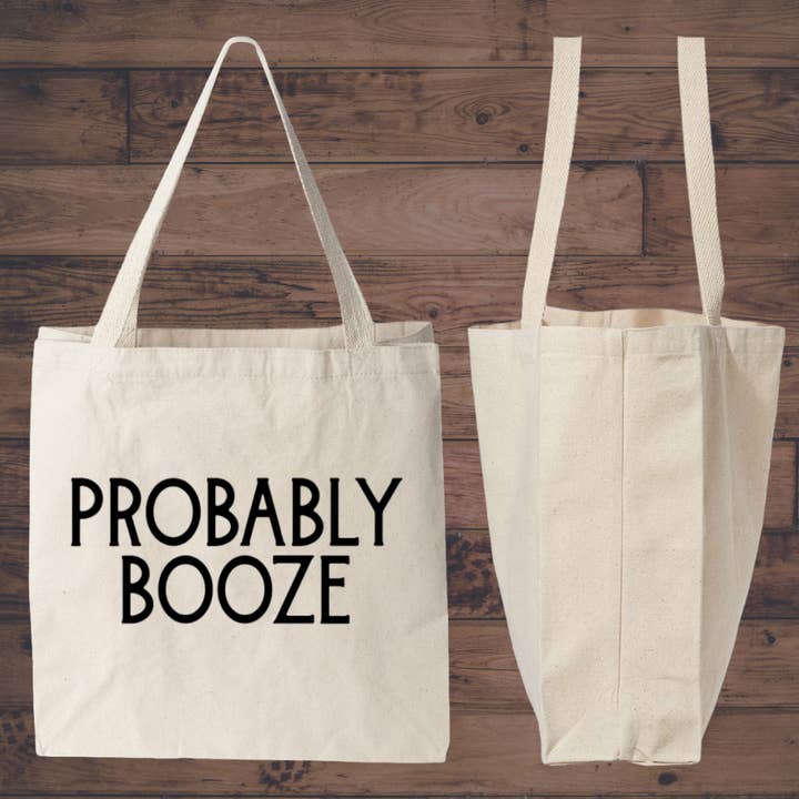 Backroad District Apparel - Wholesale Tote Bag - Women's - Probably Booze Canvas Tote