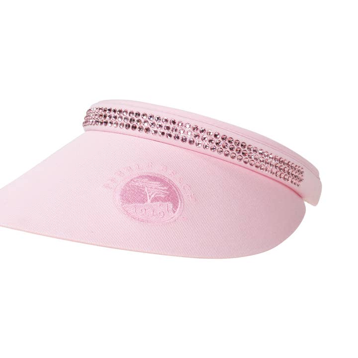 Audrey Crystal Visier mit individuellem Logo für den Großhandel von dolly mama designs, inc