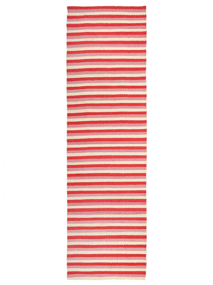 HEKIMA: Red, Vintage Pink & Natural Woven Sisal Runner for wholesale by The Basket Room