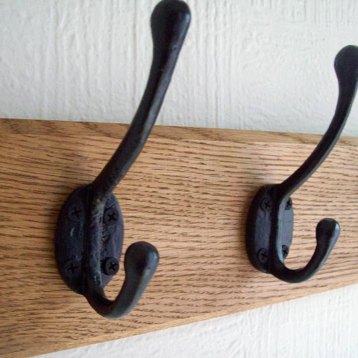 Black Victorian 4 Hook Coat Rail 48cm for wholesale by IronmongeryWorld